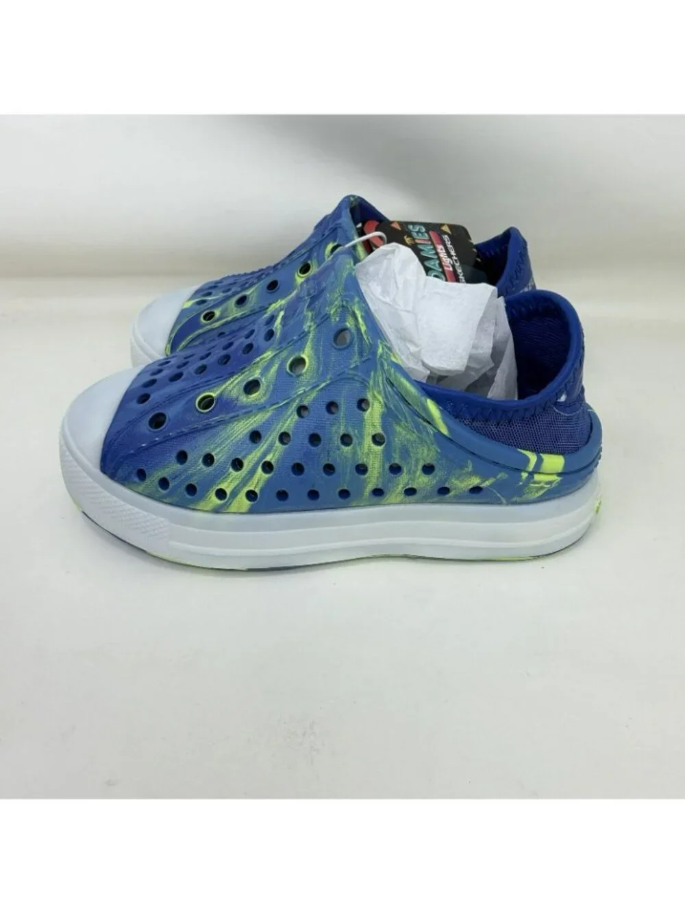 Skechers Foamies Solar Beamz Slip-On Water Shoes Blue White Toddler Size 8